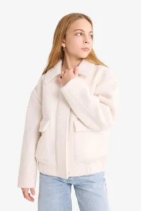 DeFacto Wrinkle-Free Bowl Coat Girls' - Image 3