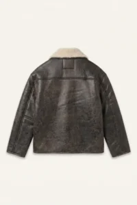 DeFacto V-Neck Plush Lined Suede Look Button Coat Girl Child - Image 7