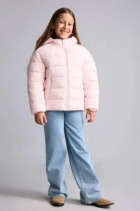 DeFacto Water Repellent Zippered Pocket Puffer Coat Girl - Image 2