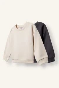 DeFacto 100% Cotton Regular Fit Crew Neck Basic 2-Piece Sweatshirt Set Baby Boy
