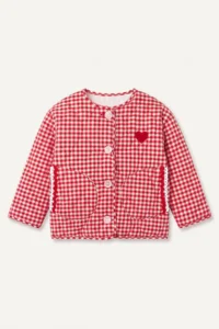DeFacto Ultra Soft Gingham Red Baby Girl Coat I0796A5/RD70 - Image 4