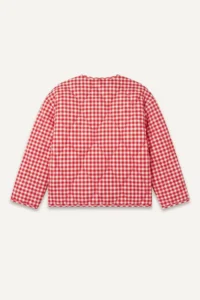 DeFacto Ultra Soft Gingham Red Baby Girl Coat I0796A5/RD70 - Image 5