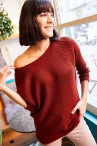 Olalook Women's Tile Selanik Loose Knitwear Sweater - Image 4