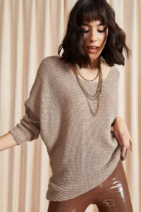 Olalook Women Mink Thessaloniki Casual Knitwear Sweater - Image 2