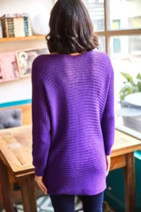 Olalook Women Purple Thessaloniki Casual Knitwear Sweater - Image 5