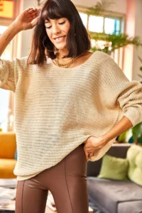 Olalook Women Stone Thessaloniki Casual Knitwear Sweater - Image 4