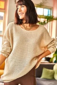 Olalook Women Stone Thessaloniki Casual Knitwear Sweater - Image 5