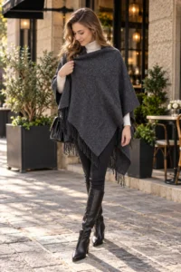 nehir eşarp Double Sided Shoulder Shawl Poncho - Image 2