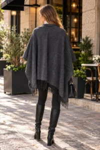 nehir eşarp Double Sided Shoulder Shawl Poncho - Image 3