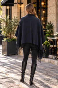 nehir eşarp Double Sided Shoulder Shawl Poncho - Image 3
