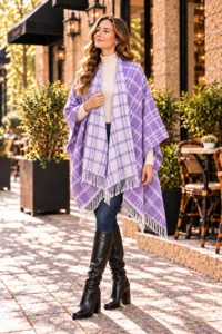 nehir eşarp Double Sided Shoulder Shawl Poncho