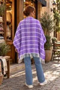 nehir eşarp Double Sided Shoulder Shawl Poncho - Image 3