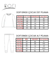 DOFİ Boy's Winter Plaid Pajama Set - Penguin Printed, Crew Neck, Cuffed Legs - Image 4