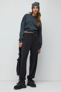 No Matter What Soft textured Hem Elastic Sweatpants - Image 2