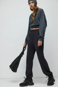 No Matter What Soft textured Hem Elastic Sweatpants - Image 3