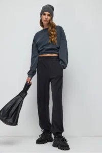 No Matter What Soft textured Hem Elastic Sweatpants - Image 4