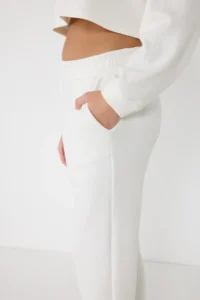 No Matter What Women's Soft Textured  Sweatpants  with Elastic Legs Modal - Image 4