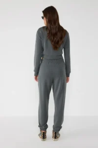 No Matter What Women's Soft Textured Waist Adjustable  Sweatpants with Elastic Legs - Image 4