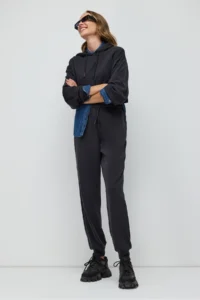 No Matter What Women's Jogger Sweatpants Narrow Leg Waist Adjustable Soft Textured - Image 3