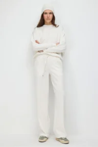 No Matter What Soft Textured Wide Leg  Sweatpants  with Adjustable Waist - Image 2