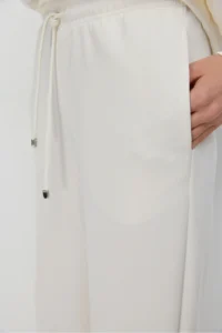No Matter What Soft Textured Wide Leg  Sweatpants  with Adjustable Waist - Image 4