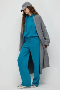 No Matter What Women's Soft Textured Waist Adjustable Wide Leg  Sweatpants - Image 2