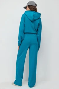 No Matter What Women's Soft Textured Waist Adjustable Wide Leg  Sweatpants - Image 7