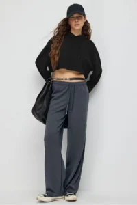 No Matter What Women's Wide Leg Sweatpants with Elastic Waist Wide Leg