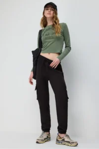 No Matter What Women Cargo Jogger Pants Cargo with pocket Basic - Image 3