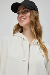 No Matter What Women's Zippered Hooded Crop Sweatshirt Jacket Soft Textured - Image 4