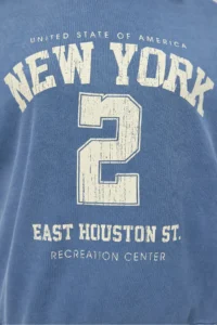 No Matter What Women's Oversize Sweatshirt Printed Faded Effect Crew Neck 100% Cotton - Image 4