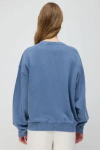 No Matter What Women's Oversize Sweatshirt Printed Faded Effect Crew Neck 100% Cotton - Image 6