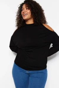 Trendyol Curve Black Cut Out Detailed Knitwear Sweater - Image 2