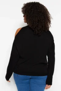 Trendyol Curve Black Cut Out Detailed Knitwear Sweater - Image 5