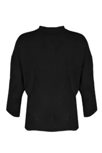 Trendyol Curve Black Polo Shirt Collar Zipper Detailed Knitwear Sweater - Image 6