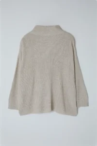 Trendyol Curve Stone Zippered Polo Shirt Collar Knitwear Sweater - Image 7