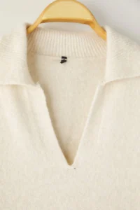 Trendyol Curve Ecru Polo Shirt Collar Soft Feeling Crop Knitwear Sweater - Image 6