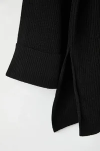 Trendyol Curve Black Beli Belted LONG Knitwear Sweater - Image 7