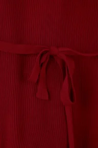 Trendyol Curve Red Beli Belted LONG Knitwear Sweater - Image 4