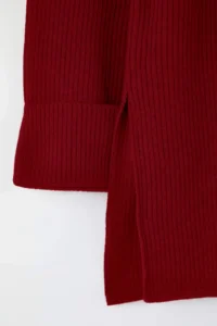 Trendyol Curve Red Beli Belted LONG Knitwear Sweater - Image 7