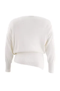 Trendyol Curve Ecru Mercerized Look Boat Neck Slit Detailed Thin Knitwear Sweater - Image 7