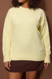 Trendyol Curve Wardrobe Essentials Yellow Premium Thread Basic Knitwear Sweater - Image 3