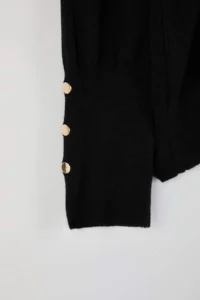 Trendyol Curve Black Mercerized Look Premium Thread / Special Thread Basic Knitwear Sweater - Image 5