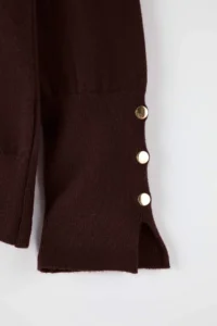 Trendyol Curve Brown Mercerized Look Premium Thread / Special Thread Basic Knitwear Sweater - Image 3