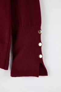 Trendyol Curve Burgundy Mercerized Look Premium Thread / Special Thread Basic Knitwear Sweater - Image 3