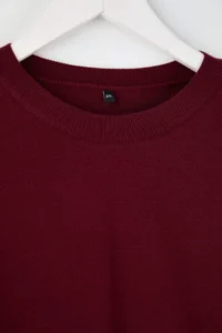 Trendyol Curve Burgundy Mercerized Look Premium Thread / Special Thread Basic Knitwear Sweater - Image 4
