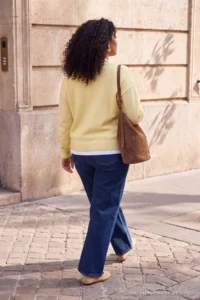Trendyol Curve Wardrobe Essentials Yellow Basic Wide Pattern Soft textured Knitwear Sweater - Image 4
