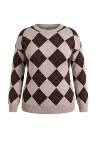 Trendyol Curve Multicolored Baklava Patterned Knitwear Sweater - Image 5