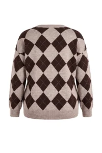 Trendyol Curve Multicolored Baklava Patterned Knitwear Sweater - Image 7