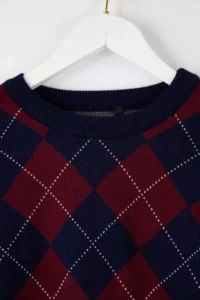 Trendyol Curve NAVY BLUE Baklava Patterned Knitwear Sweater - Image 3